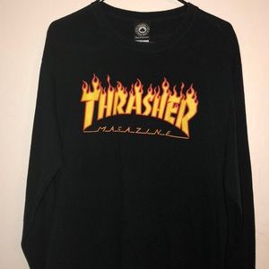 Thrasher black long sleeve t-shirt